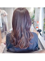 シェル 吉祥寺(shell)&nbsp;大人可愛い_グラデーションピンクブラウン_春カラー