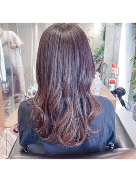 シェル 吉祥寺(shell) 大人可愛い_グラデーションピンクブラウン_春カラー