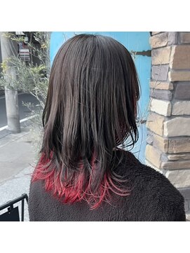 ミル 今治(1003 mille IMABALI) インナーカラーのミディアムレイヤー