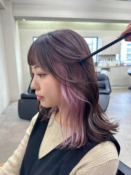 イヤリングカラー　ラベンダーピンク