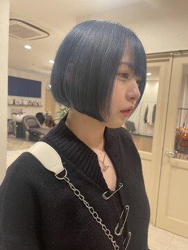 オンス(Oz) ミニボブ　ブルーシルバー