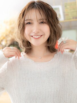 カバーヘア ブリス 上尾西口店(COVER HAIR bliss) くせ毛風ラフカール透け感ミディアムウルフc4上尾20代30代40代!