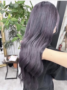 リア(riah) ダブルカラーミルクティーベージュレイヤーカット韓国ヘア