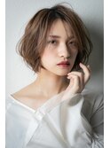ショコラブラウン小顔補正カットひし形ショートv浦和20代30代