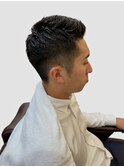ビジカジ爽やかアップバングナチュラルアイロンパーマ