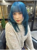 ウルフカットイメチェンホワイトブロンド外ハネボブ美髪