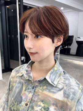 メルバイグラフ 梅田(mel by GRAFF) ショートカットxひし形ショートボブ×前髪あり20代30代40代