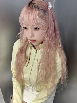 ペレ アネックス 大阪梅田茶屋町店(PELE ANNEX) くびれヘア/アプリコットオレンジ/夏のヘアアレンジ/梅田