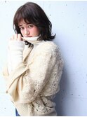 ■M.SLASHセンター南・7-4■ラフ＆フェミニン…くせ毛風ミディ