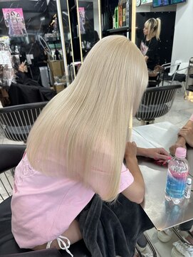 ラピス 渋谷本店(Lapis) ホワイトブロンド/シールエクステ/髪質改善/ブリーチカラー