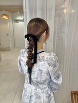 ティアレ(Tiare)&nbsp;編みおろし×ベロアリボン