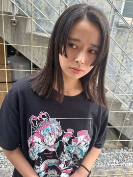 スーパーシーン(SUPER SCENE) ミディアムヘア/暗めカラー/グランマッシュ/宜野湾