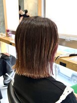 エリマ 調布(elima) 調布レディースブリーチ&ダブルカラーインナーカラーボブ前髪