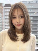 ルージュシー 堀江(RU10C)&nbsp;レイヤーカット/ブリーチなしダブルカラー/ベージュ【AI未使用】