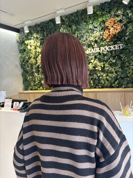 ルディー バイ ヘアーポケット(rudii by HAIR POCKET) ぱつっとピンクボブ◯