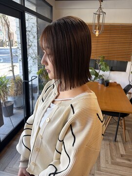 キオク(KIOKU) グレージュ ボブ ぱつっとボブ【荒田・騎射場・郡元】