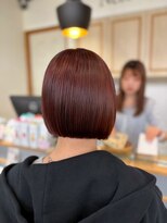 ネオリーブ クーロ(Neolive curro) タッセルボブ×髪質改善カラー 縮毛矯正/酸性ストレート 丸形