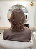 【上品】ベージュ×くびれミディアムストレート/SHEER北千住店