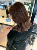 ピンクベージュバレイヤージュ☆