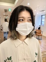 ノラキチジョウジ(NORA KICHIJOJI)&nbsp;#黒髪#インナーカラー#くびれミディ外ハネボブ#20代30代