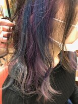 ビヨンドイー(beyond E)&nbsp;イヤリングユニコーンカラーブルーラベンダーアッシュ