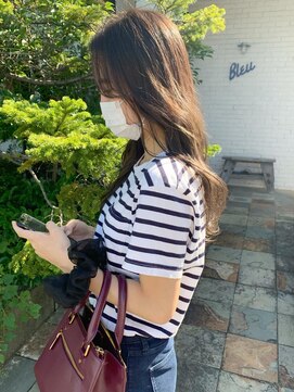 ラパンセ ブルー(LA PENSEE BLEU) 【LA PENSEE】透け感ヘア なみなみウェーブ ベージュ