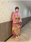 振袖着付＋アレンジシニヨン