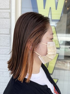 ウェイビー(WAVY) インナーカラーxアプリコット