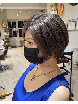 ハピエル ヘアークルー(HAPPYEL hair crew) 20代３０代４０代大人可愛い耳掛け大人小顔ショートボブ