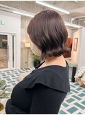 ラベンダーブラウン×ボブ
