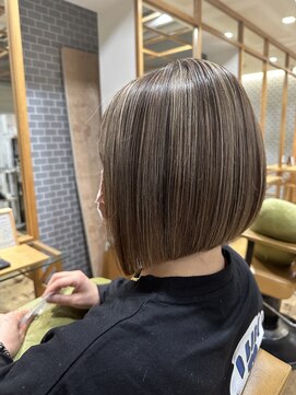 クラップス 京急富岡(CLAPS) 前下がりボブ×ハイライト　【中田】