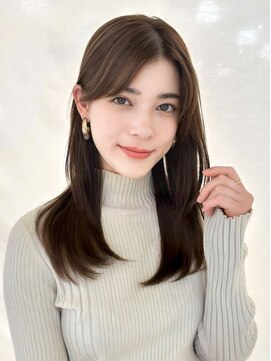 ラボヌール ヘアーウル 春日部西口店(La Bonheur hair heureux) つや髪レイヤー/くびレイヤーエモージュグレーベージュカラー