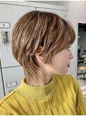 30代40代大人女性/前髪ありショートボブ/ショートヘア/髪質改善