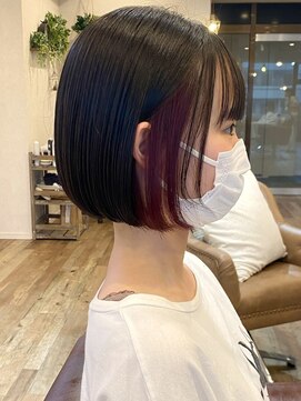 レガロヘアーデザイン(Regalo hair design) Regalo☆コバルトアッシュ×ラベンダーピンク×ミニボブ