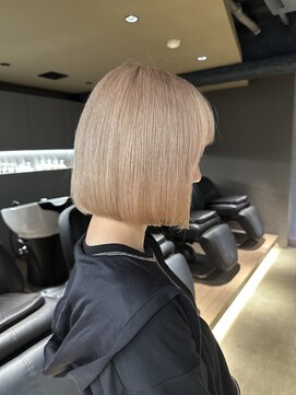 ペレ 栄店(PELE) デザインカラー/レイヤーカット/ウェットヘア/オリーブベージュ