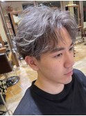 ニュアンスパーマフェザーパーマ韓国ヘアハイトーンカラー