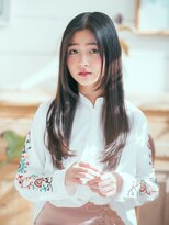 モッズヘア 越谷(mod's hair)&nbsp;暗髪オリーブグレージュ艶感ストレートロングレイヤーtk4越谷