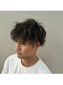 波パーマ×ハイライト