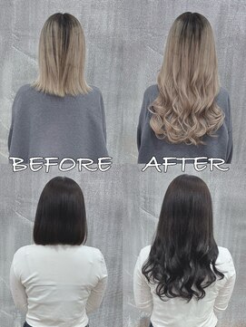 リップ 大阪本店(LIP) 【レミー100%最高級人毛/ロング】シールエクステ60枚+カラー