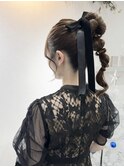《shii../大黒》#ヘアセット#ヘアアレンジ#アレンジポニーテール