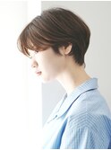 丸みショート・ボブ/丸顔/前髪あり/絶壁解消/40代/30代/長め