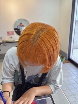 ラック 表参道(LUCK) オレンジカラー/ブリーチ/ブリーチ/表参道/原宿