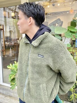 モク 神戸元町店(MOK) 【ナチュラルツーブロック×緩めパーマ】スタイリング簡単！