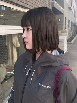 テンション(tension) ストレートミニボブ髪質改善縮毛矯正札幌駅大通駅バスセンター駅