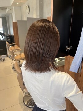 ガリカ 博多(Gallica) <ゲスト>肌なじみ◎ブラウンベージュ x 切りっぱなしミディアム