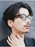 センターパートニュアンスパーマワンカールパーマ韓国コンマヘア