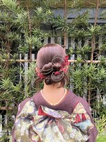 フェリーチェ 六本木店(Felice)&nbsp;成人式ヘア　振袖ヘア　タイトシニヨン　カチモリ　　水引