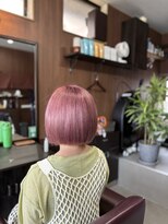 アオイ(Aoi)&nbsp;ブリーチあり◎艶感ピンクボブ×髪質改善トリートメント