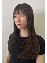 ヘアサロン エン(hair salon en.)&nbsp;柔らかブラウンのざくざくレイヤー