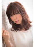 21モーブカラーのワイドバングで大人かわいいくびれミディ 川口